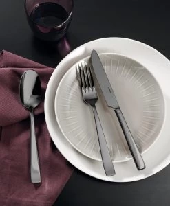 Sambonet Bestekset Flat - Zwart - 24 Delig / 6 Personen -Westmark Winkel sambonet bestekset flat zwart sfeer 1