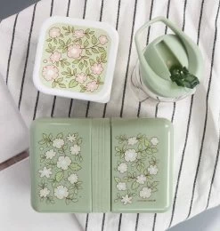 A Little Lovely Company Lunchbox - Groene Bloesems -Westmark Winkel sbblsa49 lr 4 lunch box blossoms sage