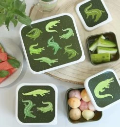 A Little Lovely Company Lunchset - Krokodillen -Westmark Winkel sbsevr59 lr 5 lunch snack box set crocodiles