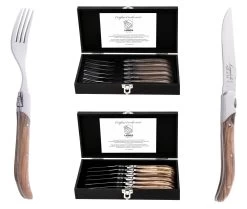 Laguiole Style De Vie Steakvorken Luxury Line Olijfhout 6 Stuks -Westmark Winkel set olijfhout gr