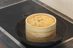 Sareva Stoommandje - Bamboe - 2-laags - ø 21 Cm -Westmark Winkel stoommand gebruik 1